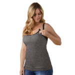 Bravado BRAVADO CLASSIC NURSING CAMI CHARCOAL HEATHER