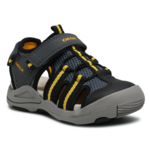 Geox GEOX KYLE GREY/YELLOW SANDALS