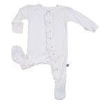 Kickee Pants KICKEE PANTS RUFFLE SNAP FOOTIE NATURAL 9-12M