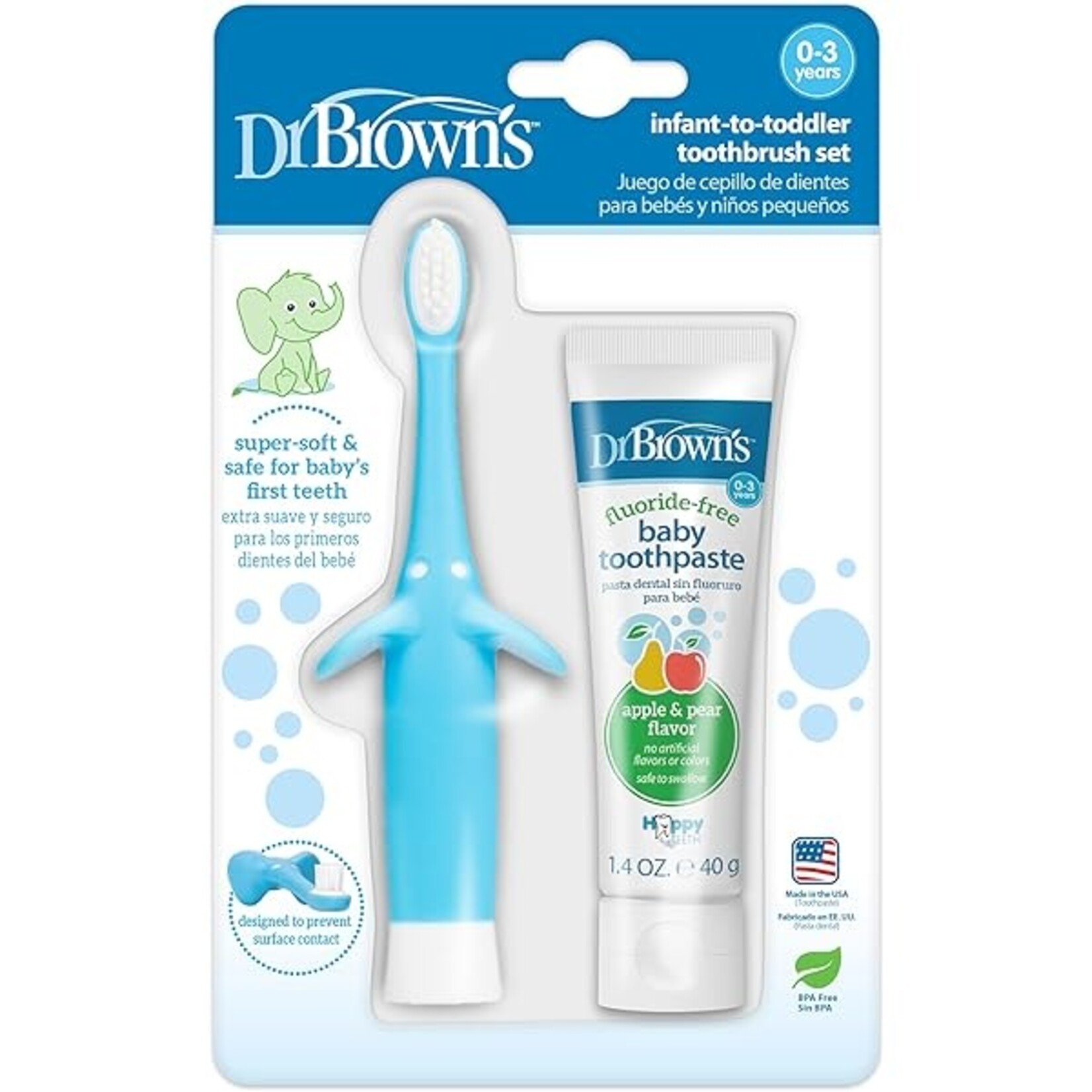 Dr Browns DR BROWNS INFANT TOOTHBRUSH & PASTE COMBOS
