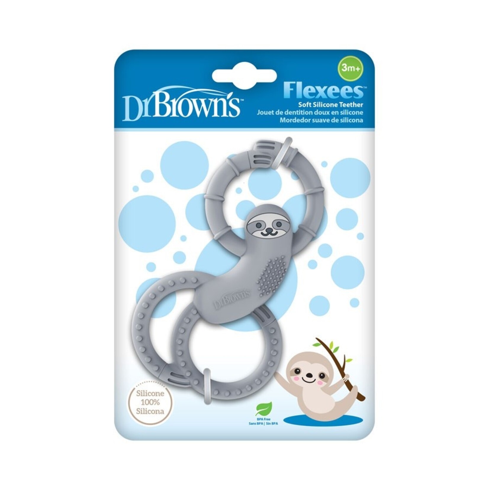 Dr Browns DR BROWNS LONG LIMBED SLOTH SILICONE TEETHERS
