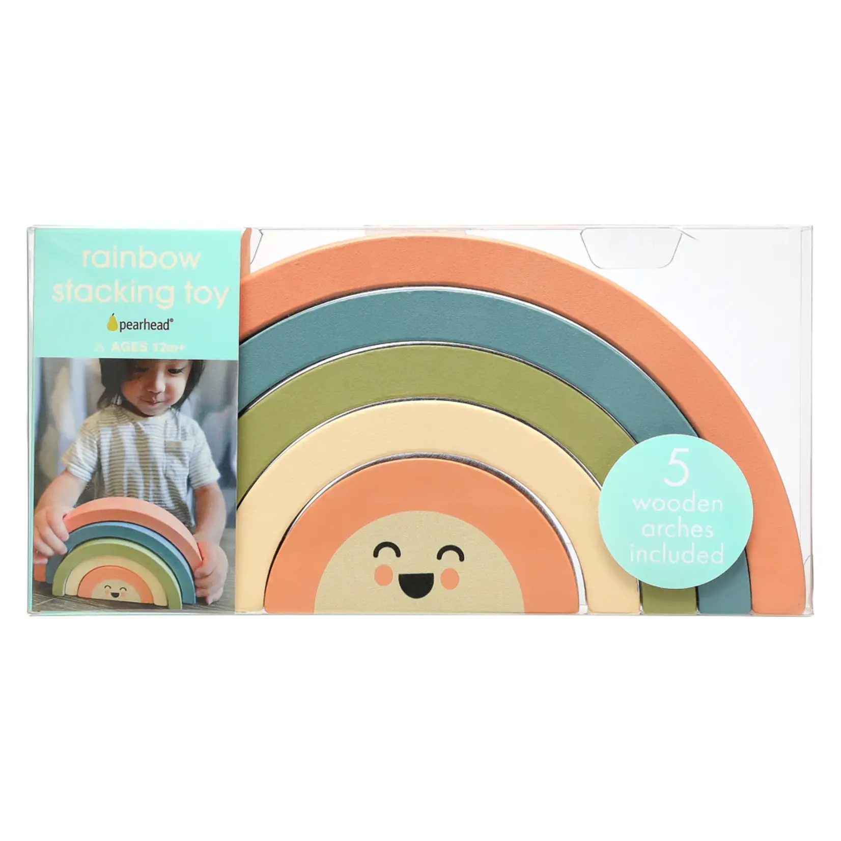 Pearhead PEARHEAD WOODEN RAINBOW STACKING TOY