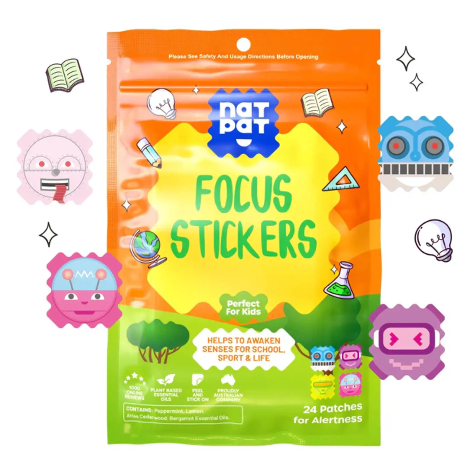 The Natural Patch Co. NATURAL PATCH FOCUSPATCH STICKERS 24 PACK
