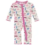 Kickee Pants KICKEE PANTS RUFFLE COVERALL NATURAL CHINESE ZODIAC