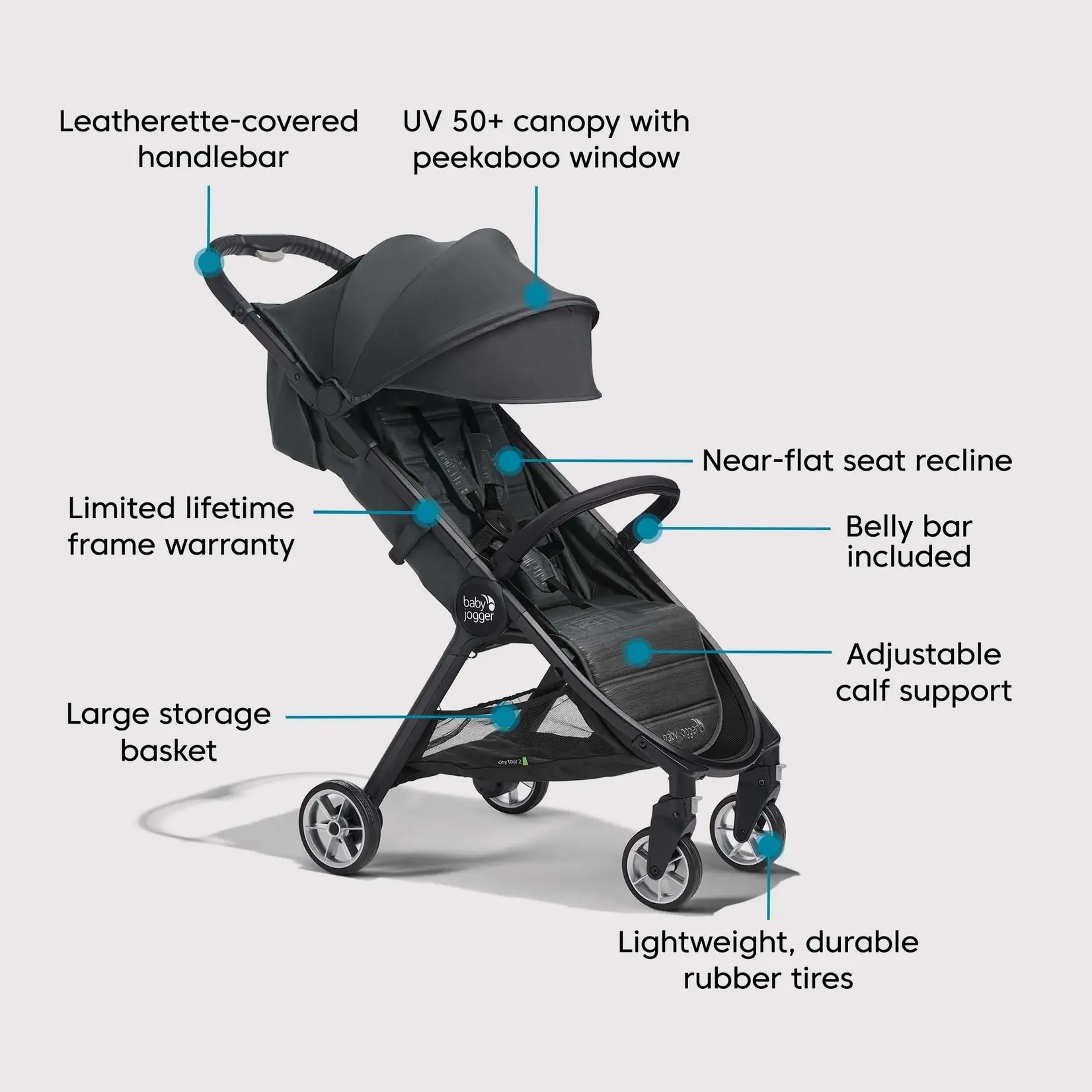 Baby Jogger BABY JOGGER CITY TOUR 2 STROLLER PITCH BLACK