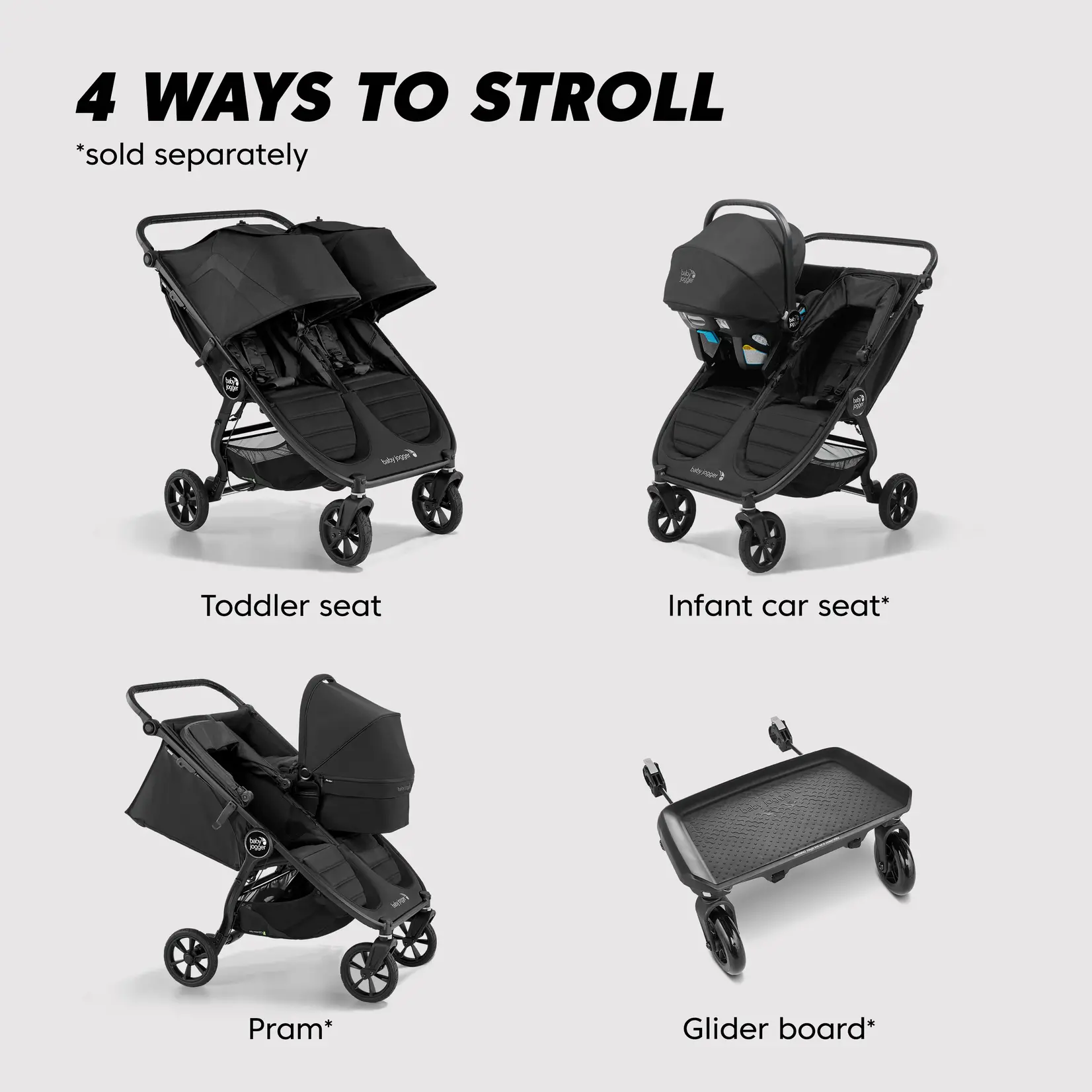 Baby Jogger BABY JOGGER CITY MINI GT2 DOUBLE STROLLER JET