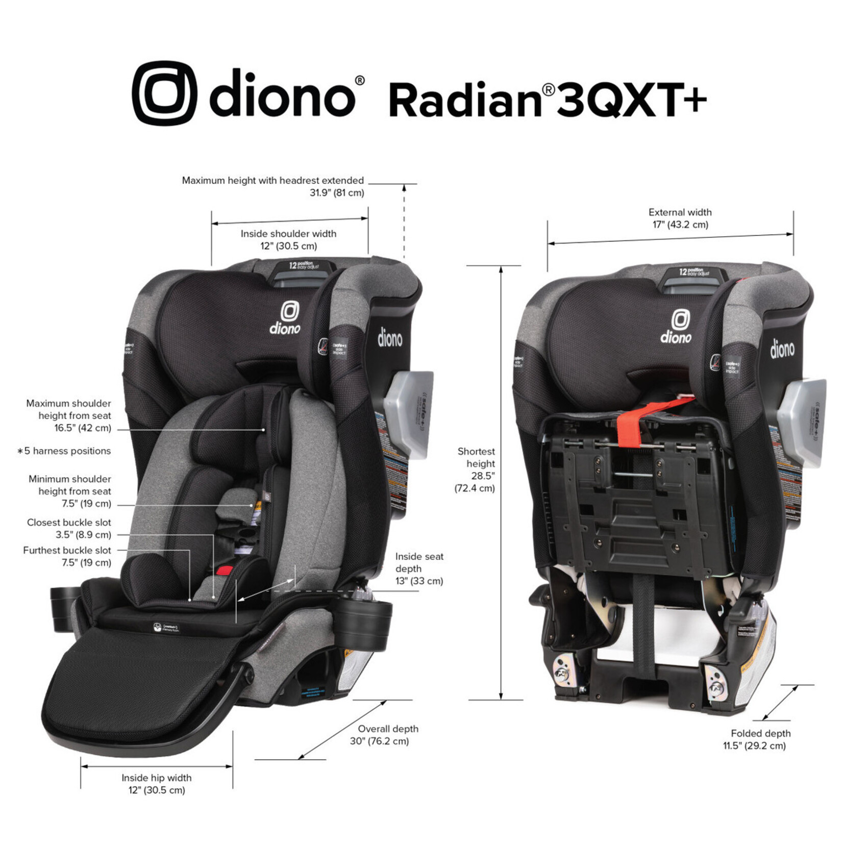 Diono DIONO 3QXT SAFE+ FIRSTCLASS CONVERTIBLE CAR SEATS
