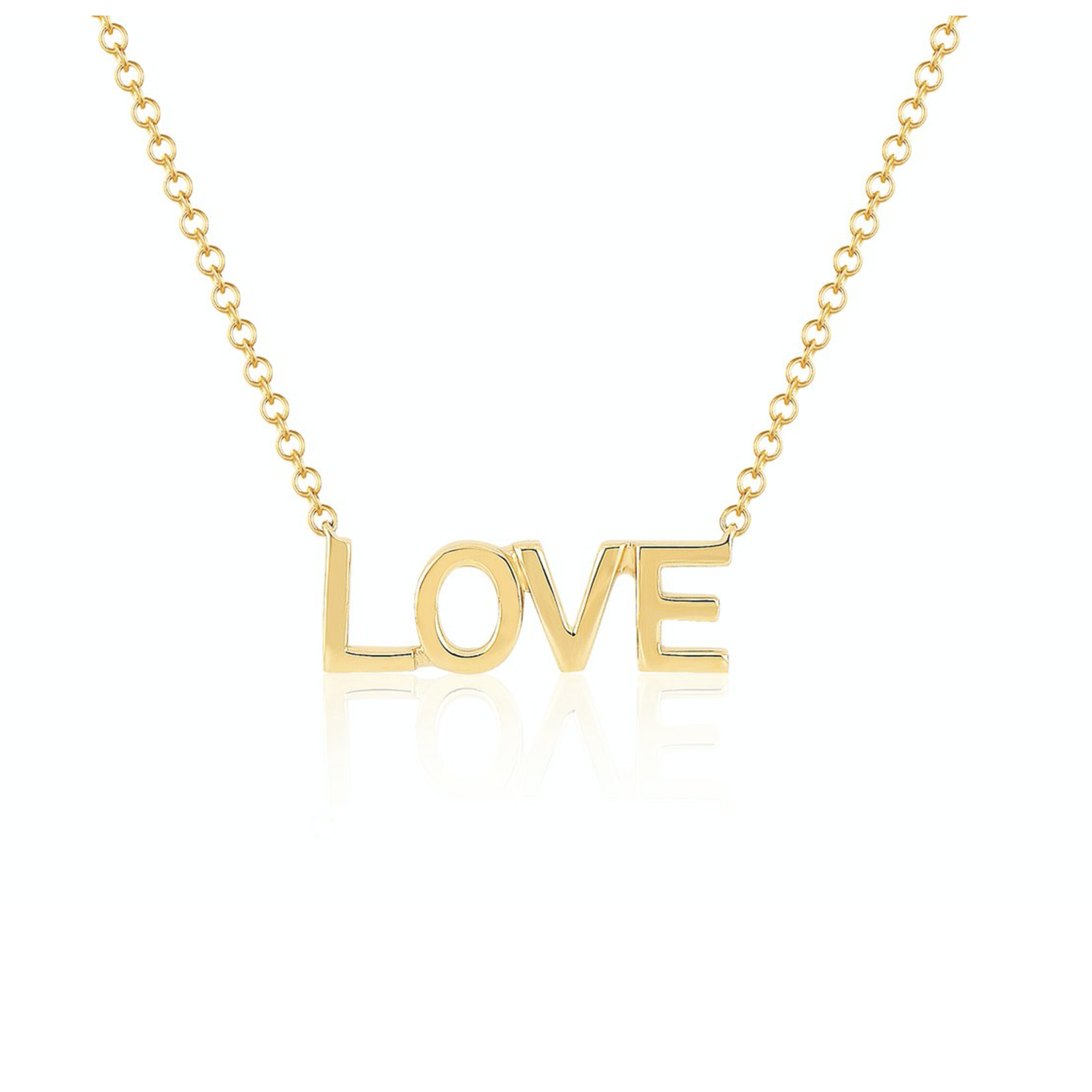 EF COLLECTION 14KY Mini Gold Love Necklace