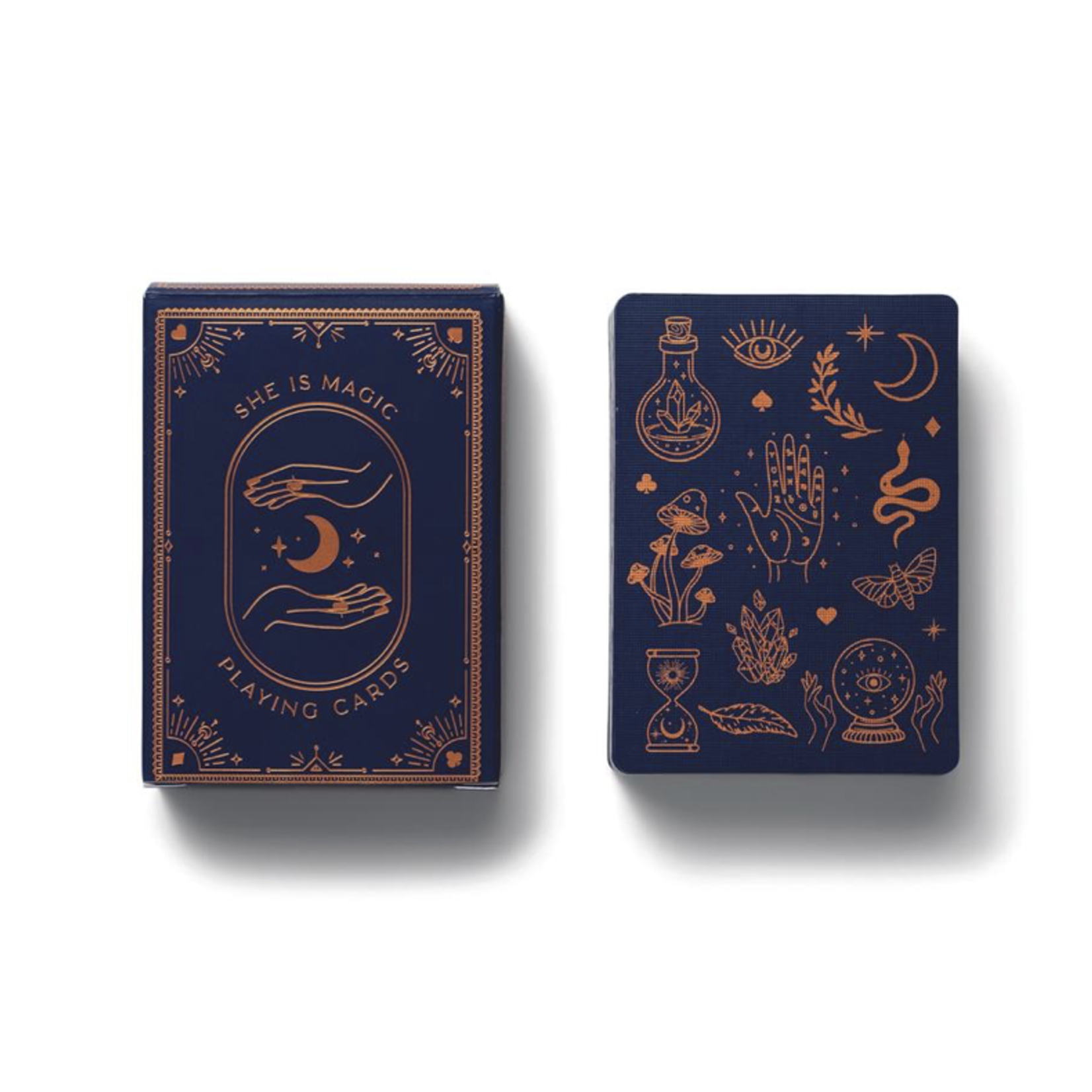 DESIGN WORKS INK Navy "She is Magic" Playing Cards