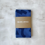 THE RISE AND FALL Cobalt Blocks Kitchen Towel