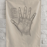 THE RISE AND FALL Palmistry Kitchen Towel-Natural