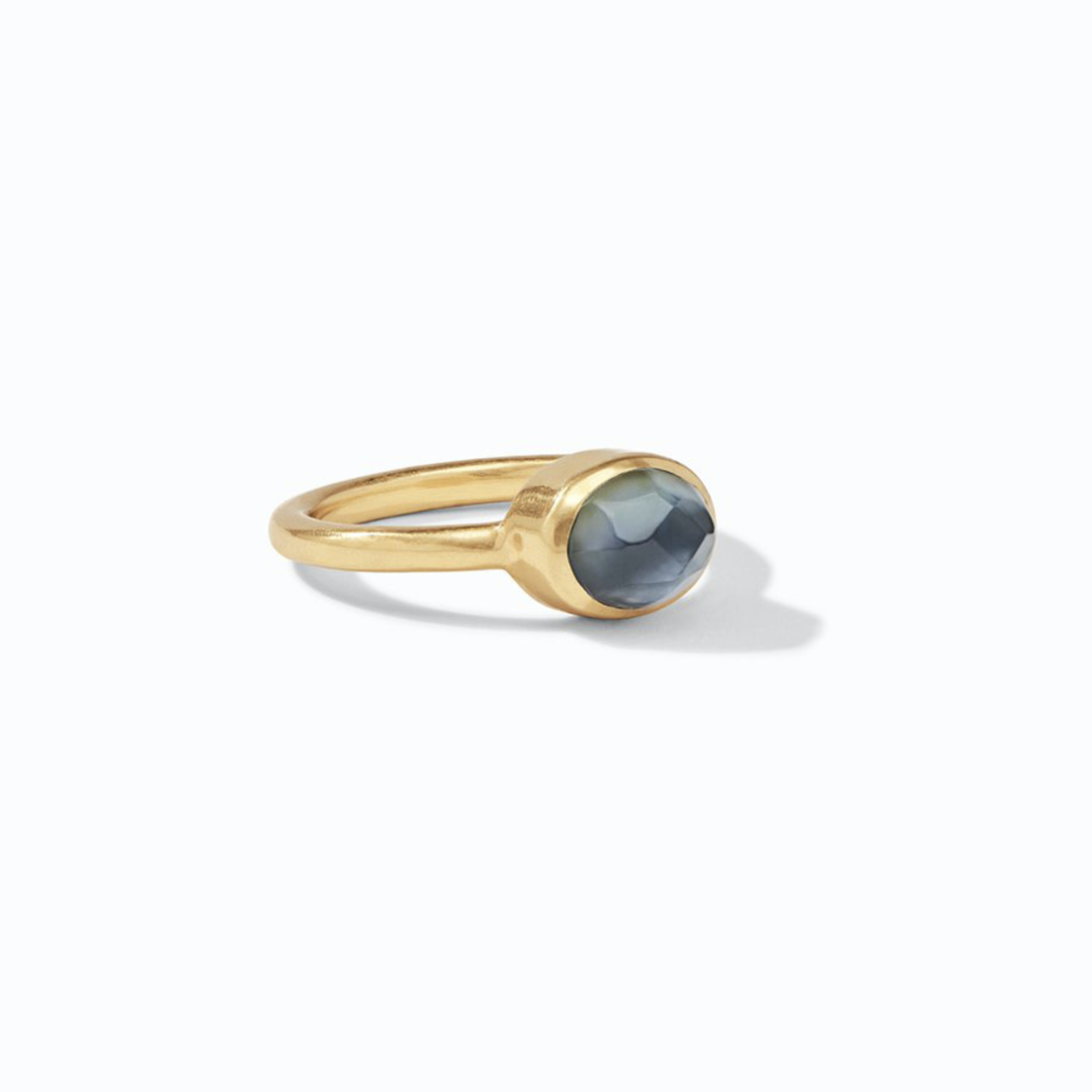 JULIE VOS Jewel Stack Ring - Iridescent Slate Blue- Size 8