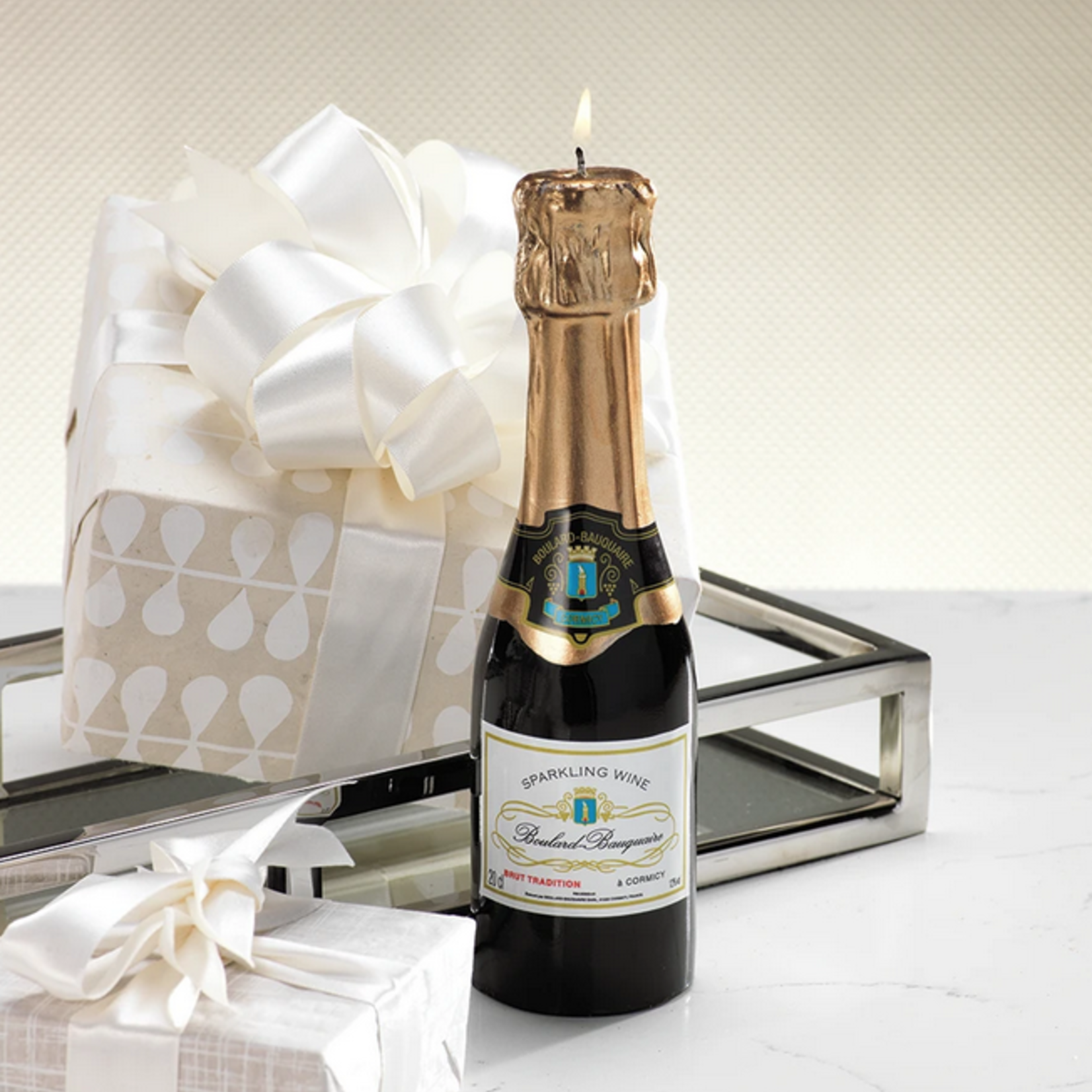 ZODAX Mini Champagne Bottle Candle