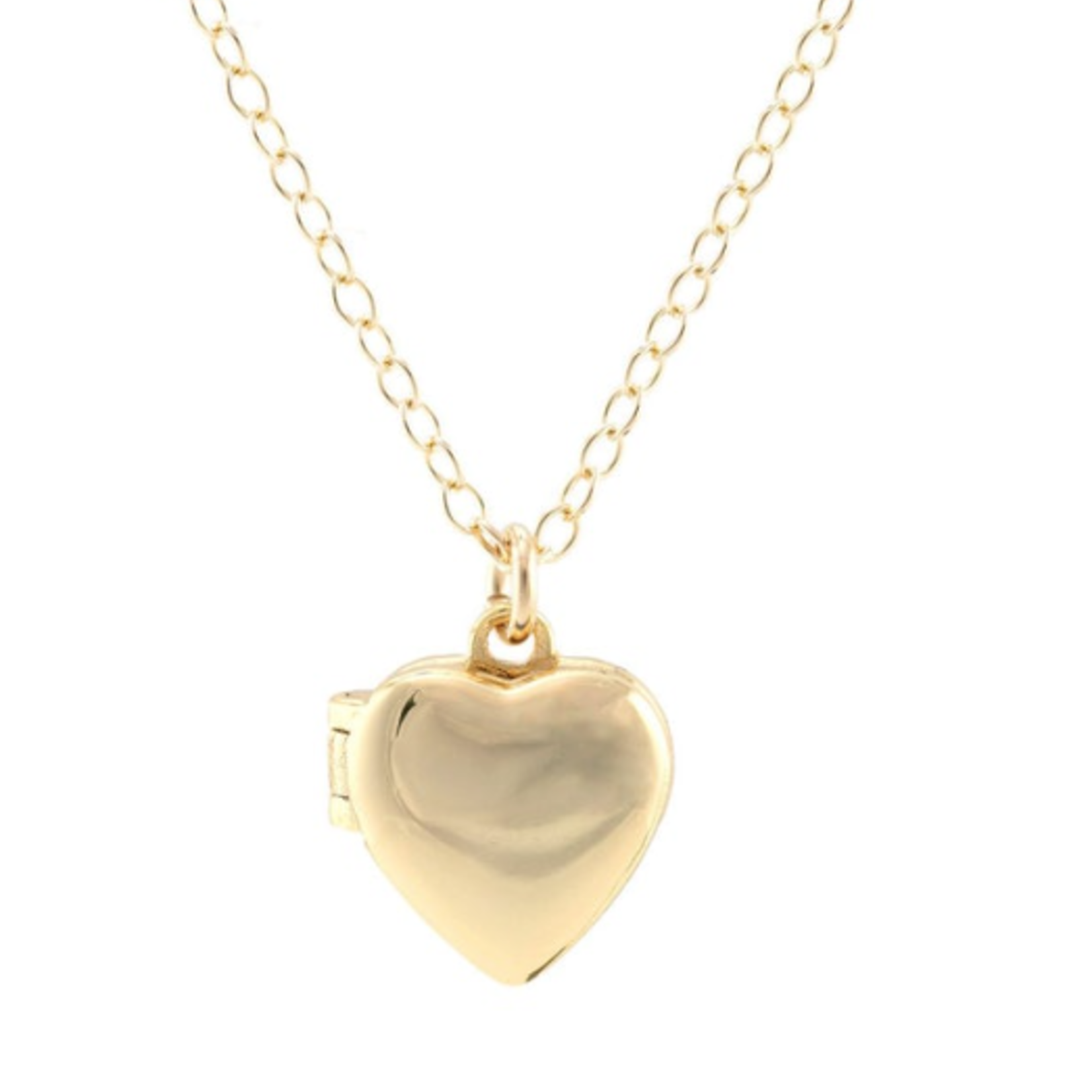 KRIS NATIONS Heart Locket Necklace- 18k Gold Vermeil