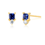 EF COLLECTION 14KY Mini Blue Sapphire Stud