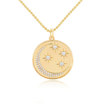 EF COLLECTION 14KY Jumbo Diamond Celestial Necklace
