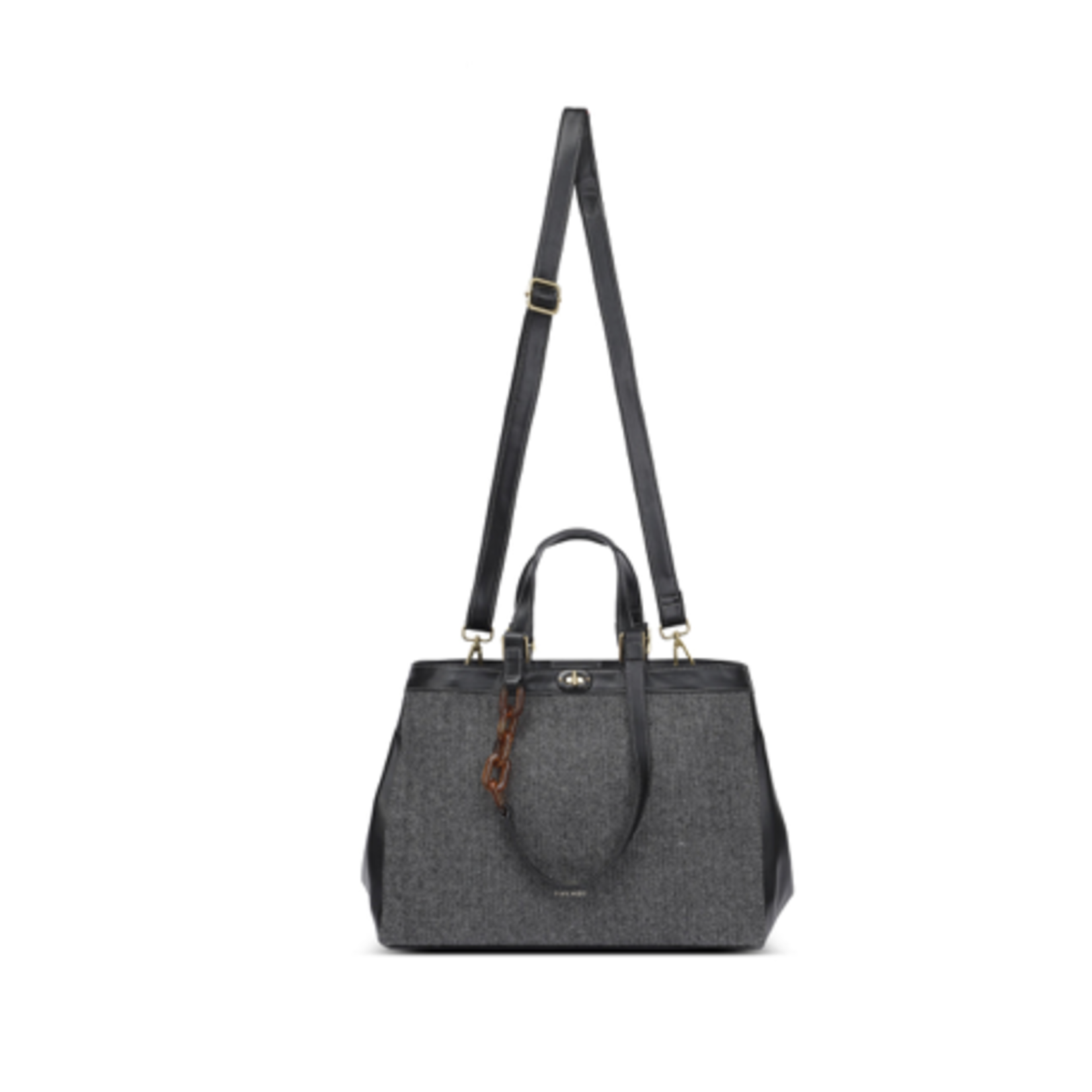 PIXIE MOOD Jade Tote-Vegan Grey Wool