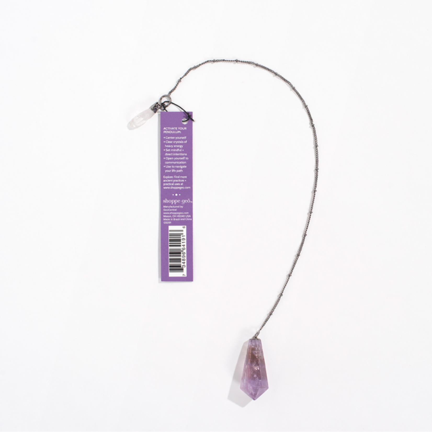 GEOCENTRAL Violet Light Pendulum- Amethyst-Purify + Protect