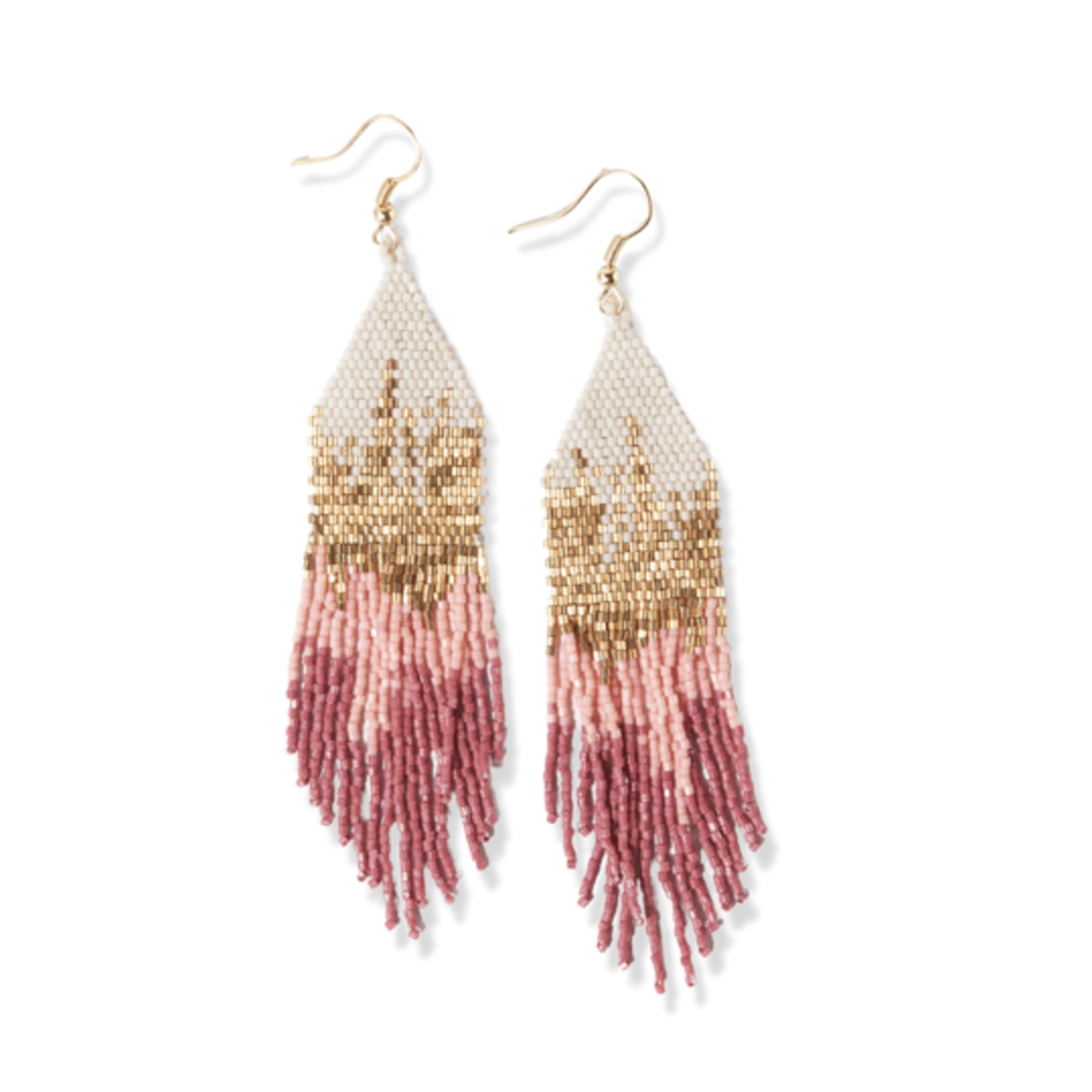 INK + ALLOY Pink Terracotta Mixed Metallic Luxe Ombre Earring 4.25"