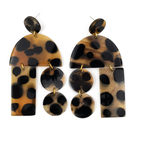 SUNSHINE TIENDA Safari Natural Horn Mobile Statement Earrings