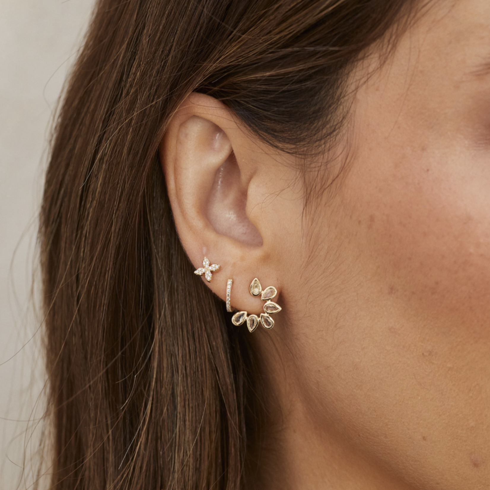 Diamond & Pearl Stud Earring — EF Collection®