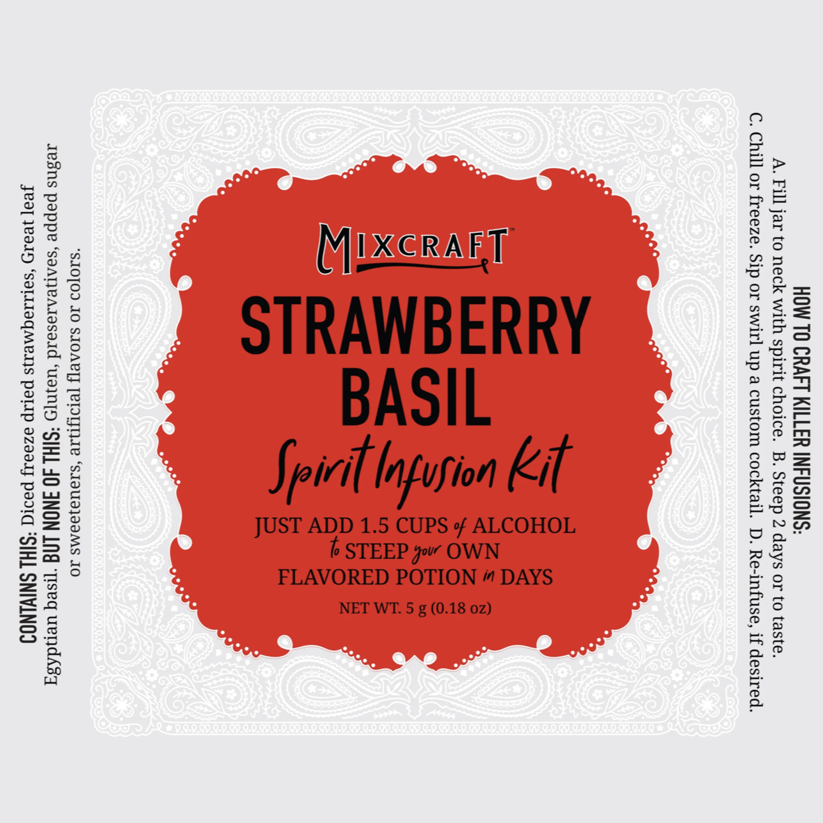 MixCraft Strawberry Basil Spirit Infusion Kit