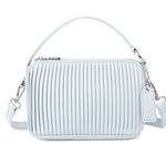 PIXIE MOOD Ella Crossbody- Ice Blue Pleated-Recycled Vegan Leather