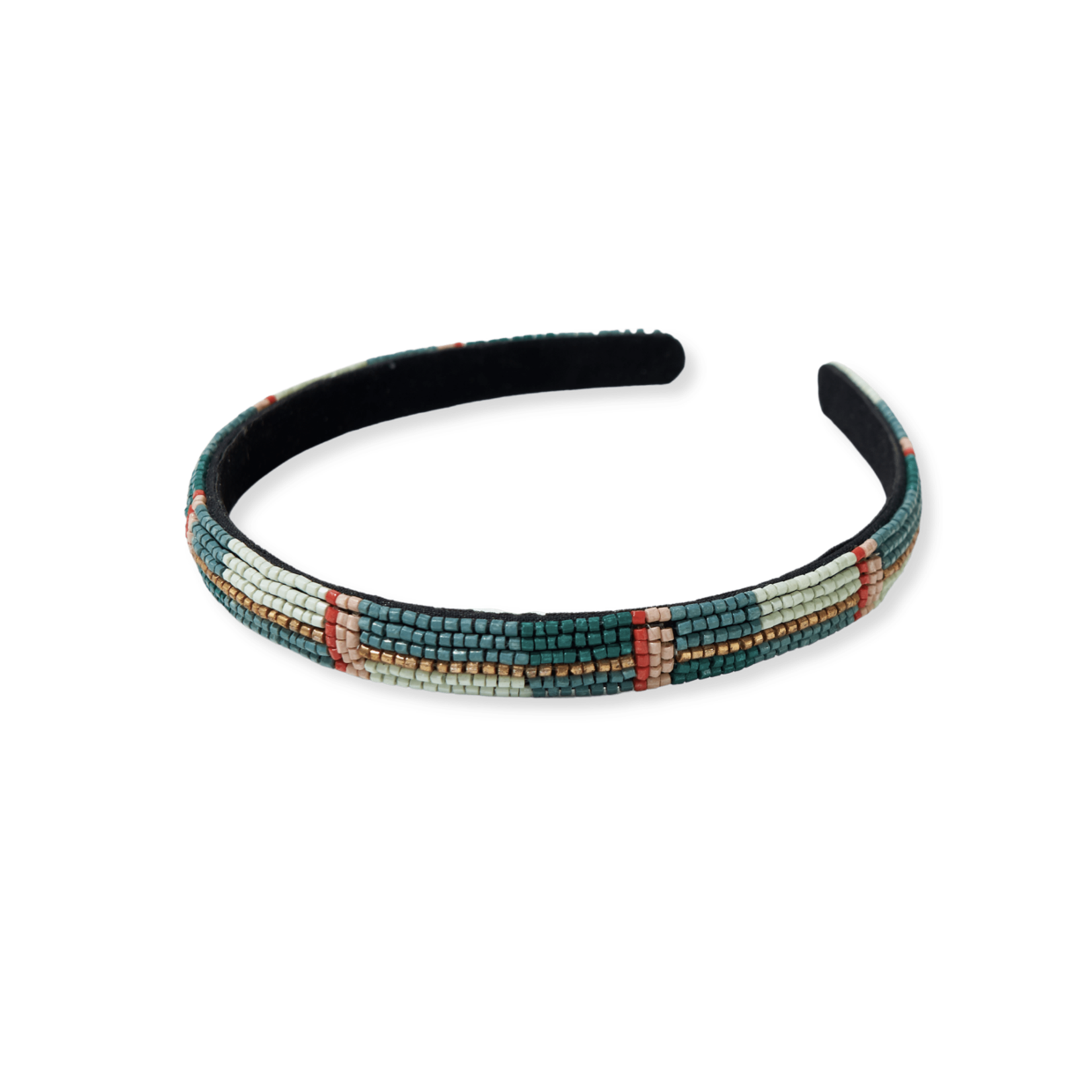 INK + ALLOY Sadi Striped Thin Luxe Beaded Headband