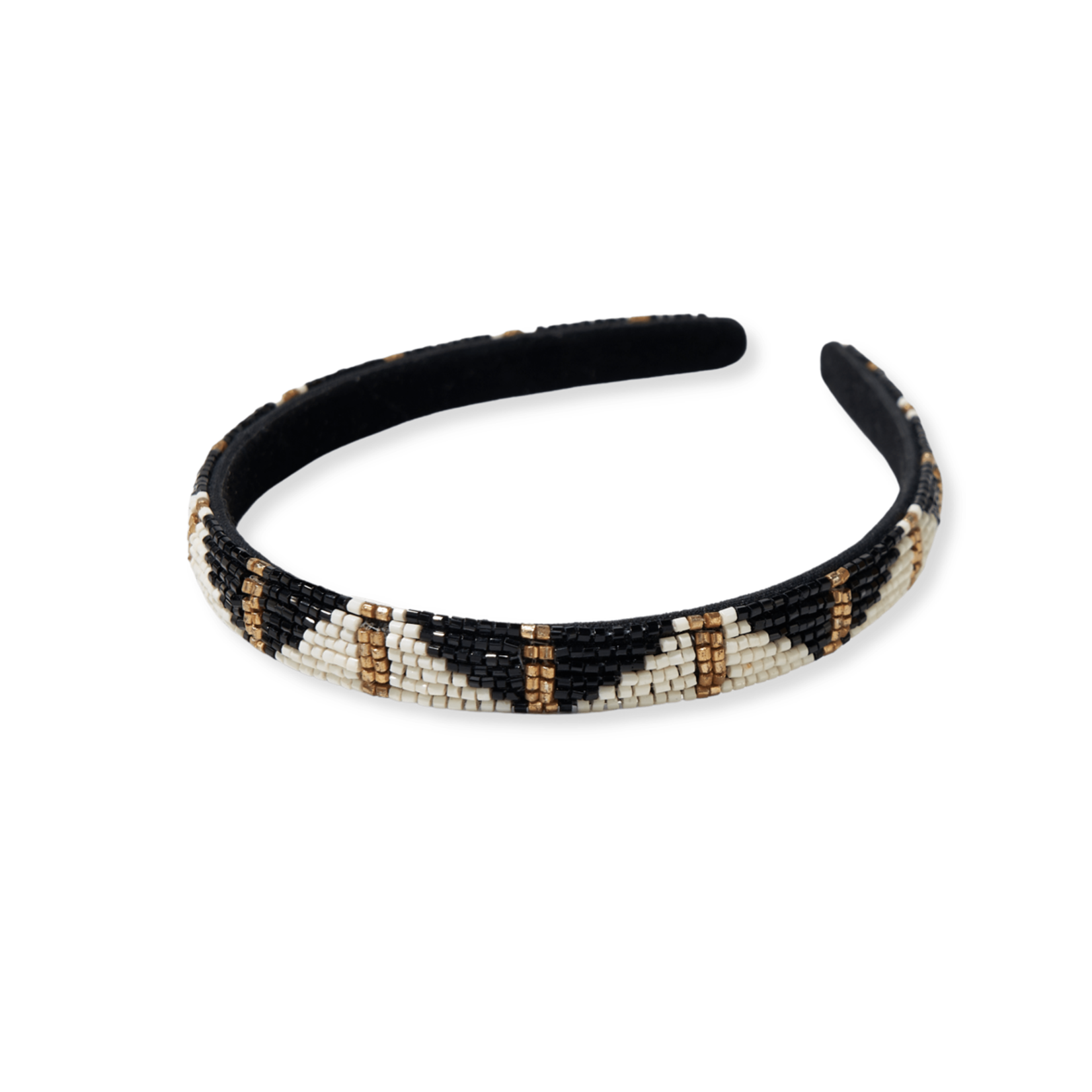 INK + ALLOY Sadi Striped Thin Luxe Beaded Headband