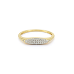 EF COLLECTION 14KY Pavé Diamond Treasure Ring- Size 7