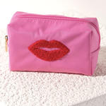 SHIRALEAH Cara Lips Cosmetic Pouch- Pink