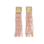 INK + ALLOY Harlow Brass Top with Beaded Fringe- Blush