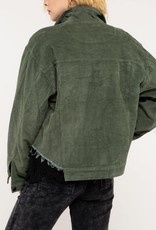 HOTOVELI Vintage Corduroy Jacket With Raw Edge Detail