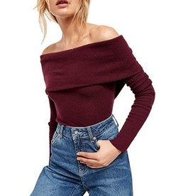 Free People Snowbunny off the shoulder sweater