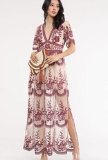 HOTOVELI Bohemian Embroidered Lace Dress