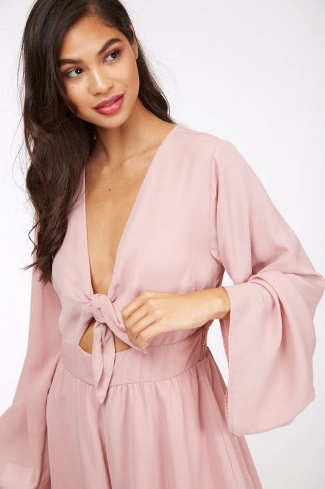 pink long romper