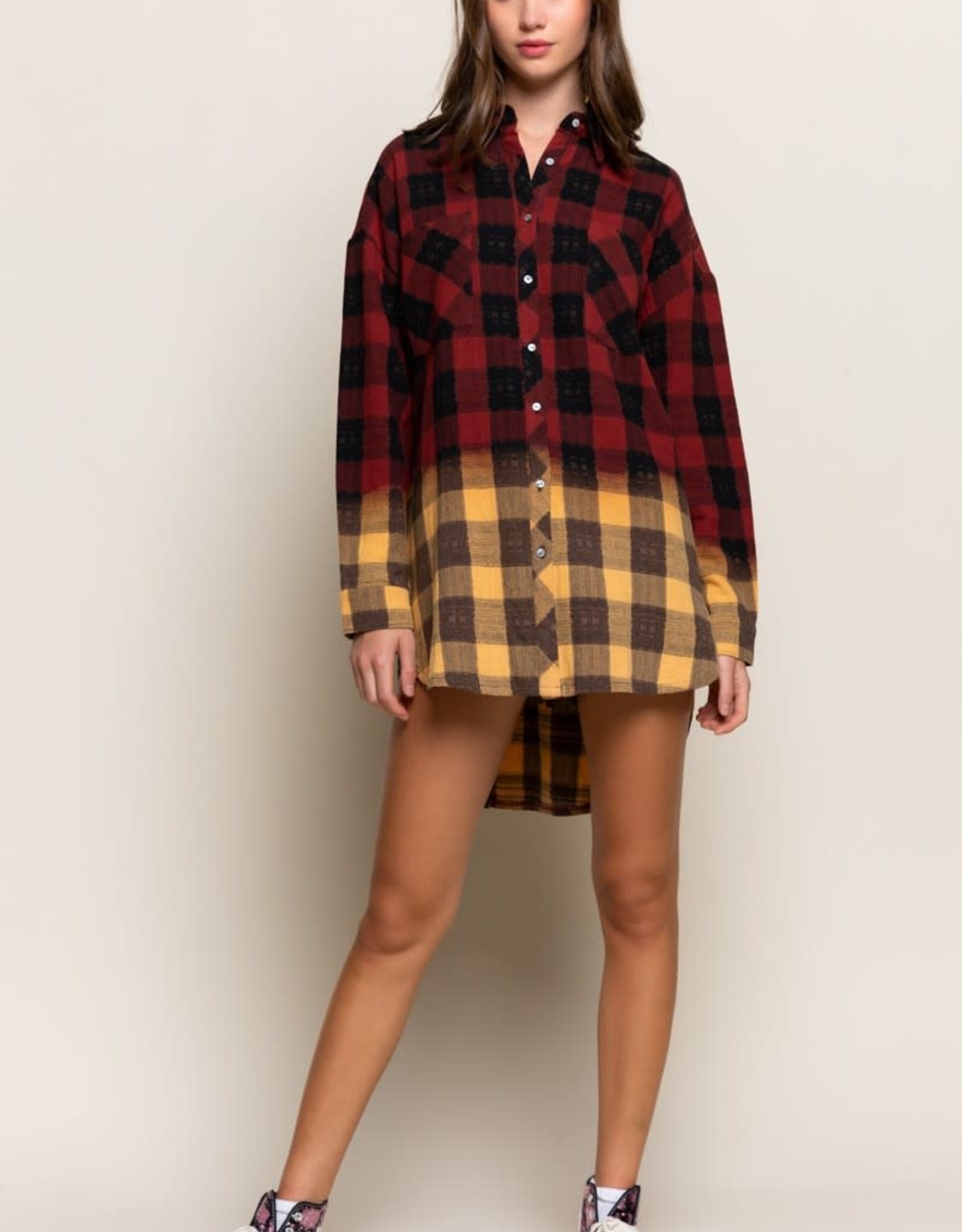 red plaid button up red plaid button up