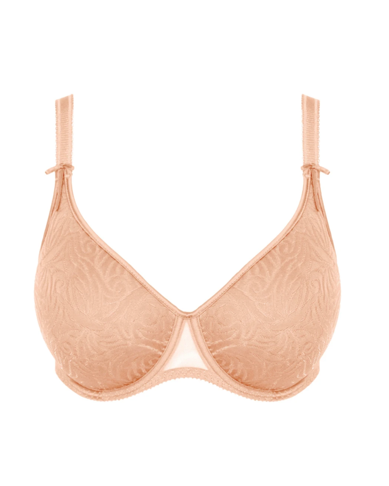 Comfortable nude invisible lace underwire full cup bra, VERITY
