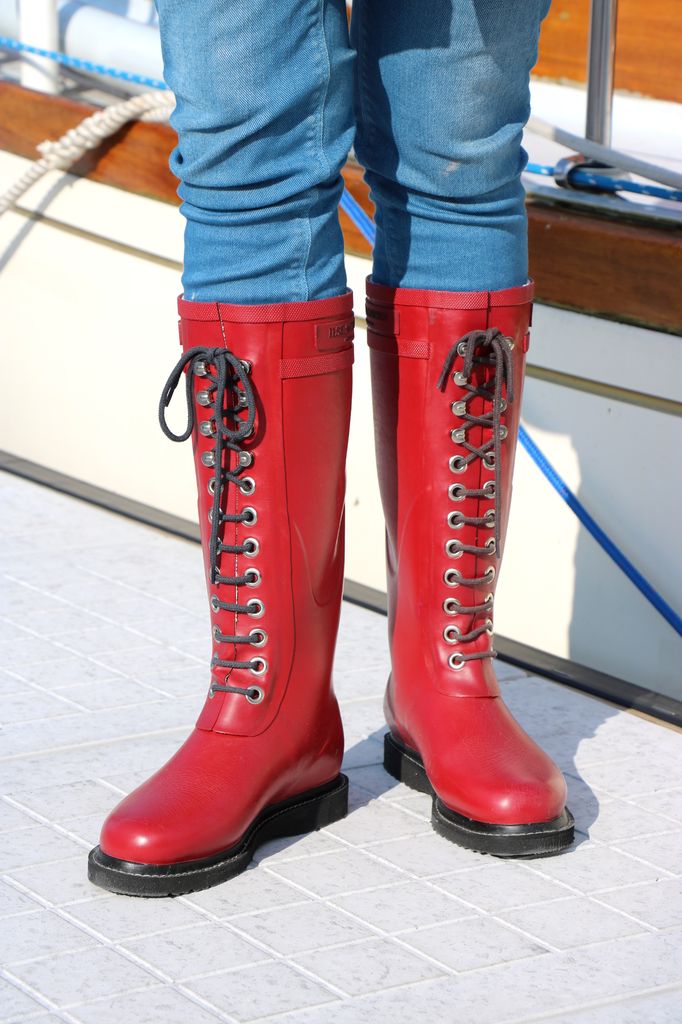 tall rubber boots