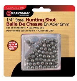 Marksman Marksman Steel Slingshot Pellets 6mm 250 Pack