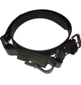 Leather Ringers Belt with Knife Pouch