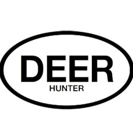 Deerhunter Oval White Decal 6x3.5