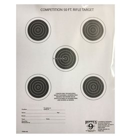 Hoppes Hoppes 9 Competition 50ft Rifle Target 5 Spot 20Pk