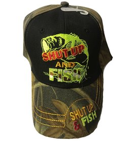 The Knife Kompany Shut Up & Fish Cap Camo Brim/Black Front