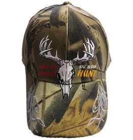 Piper Imports Life’s is Simple Eat Sleep Hunt Cap Camo