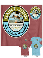 St. John Beach Bum Latent Palms Cotton Tee