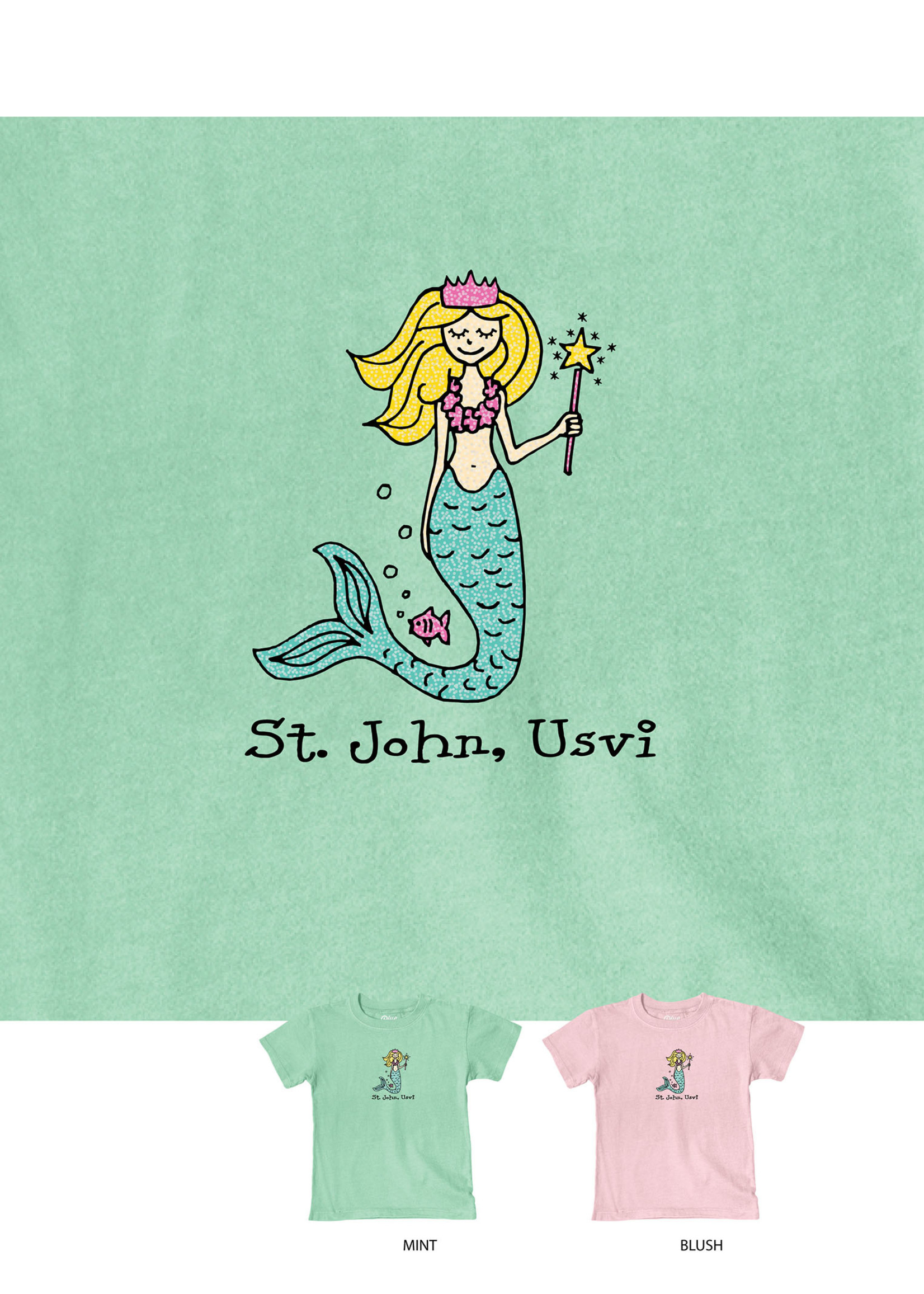 St. John Beach Bum Jasmine Mermaid Toddler Tee
