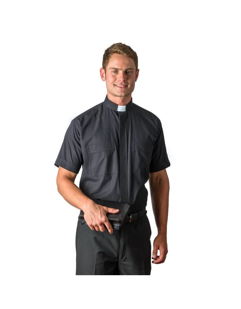 MDS 4000 Black Cottonrich Short Sleeve Tab Shirt