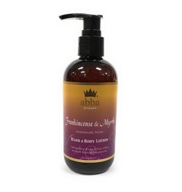 Abba Products Frankincense & Myrrh Hand and Body Lotion With Pump 8 oz