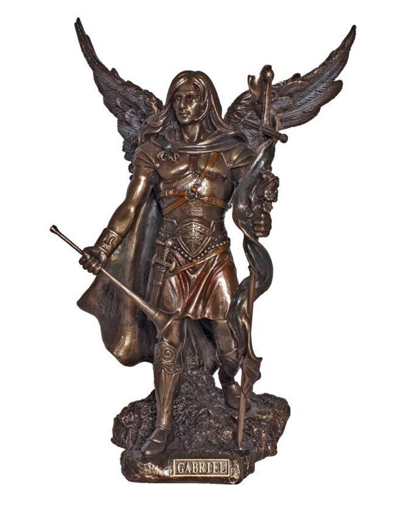 Goldscheider of Vienna Archangel Gabriel Statue in Cold Cast Bronze 9 Inches